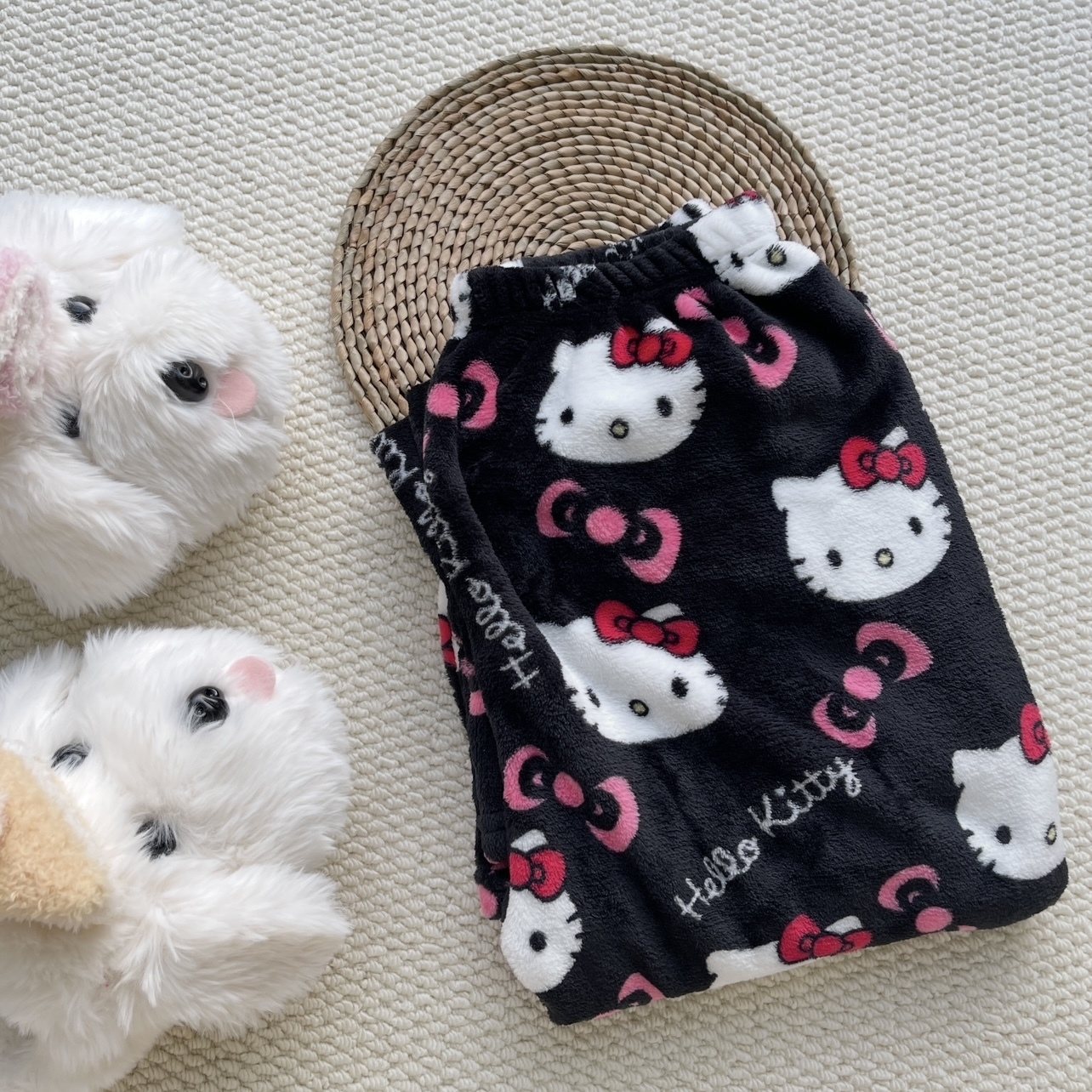 Hello Kitty & Spider-Man Fuzzy Pajama Pants