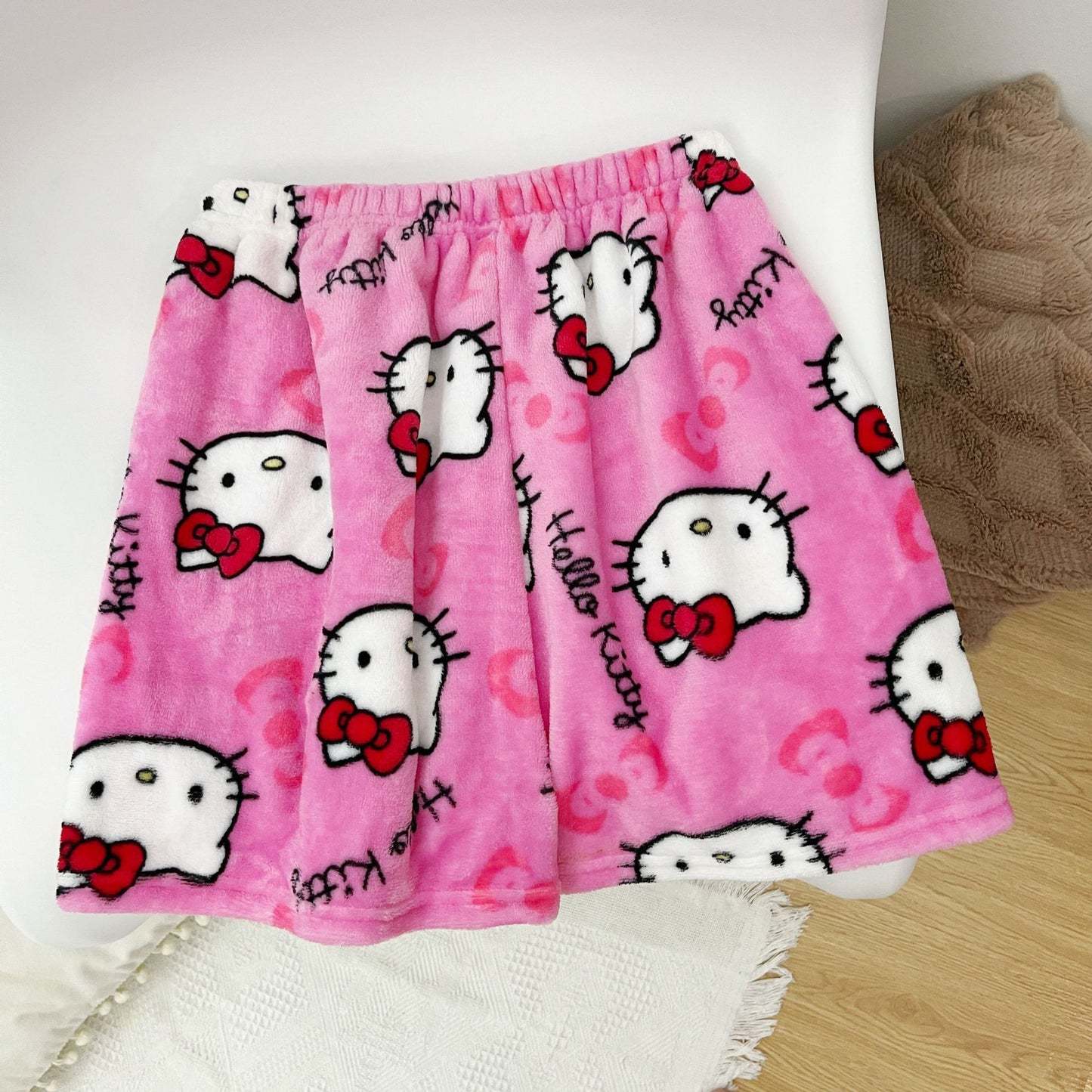 Hello Kitty Women Pajama Shorts Stretch Strip Sleepwear Pj Bottoms Sle