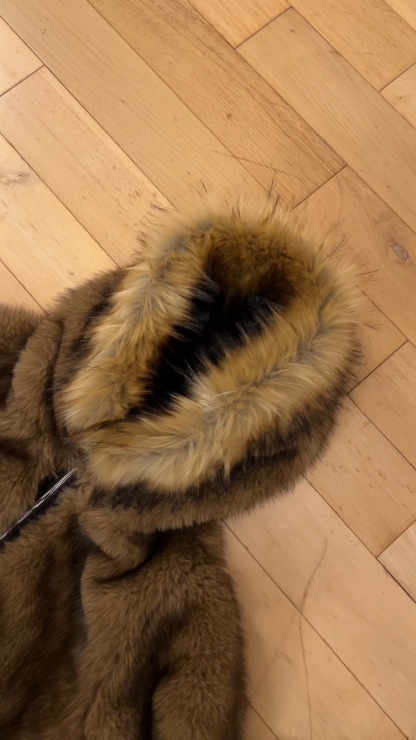 REVERSIBLE FIREFLY FUR BOMBER JACKET