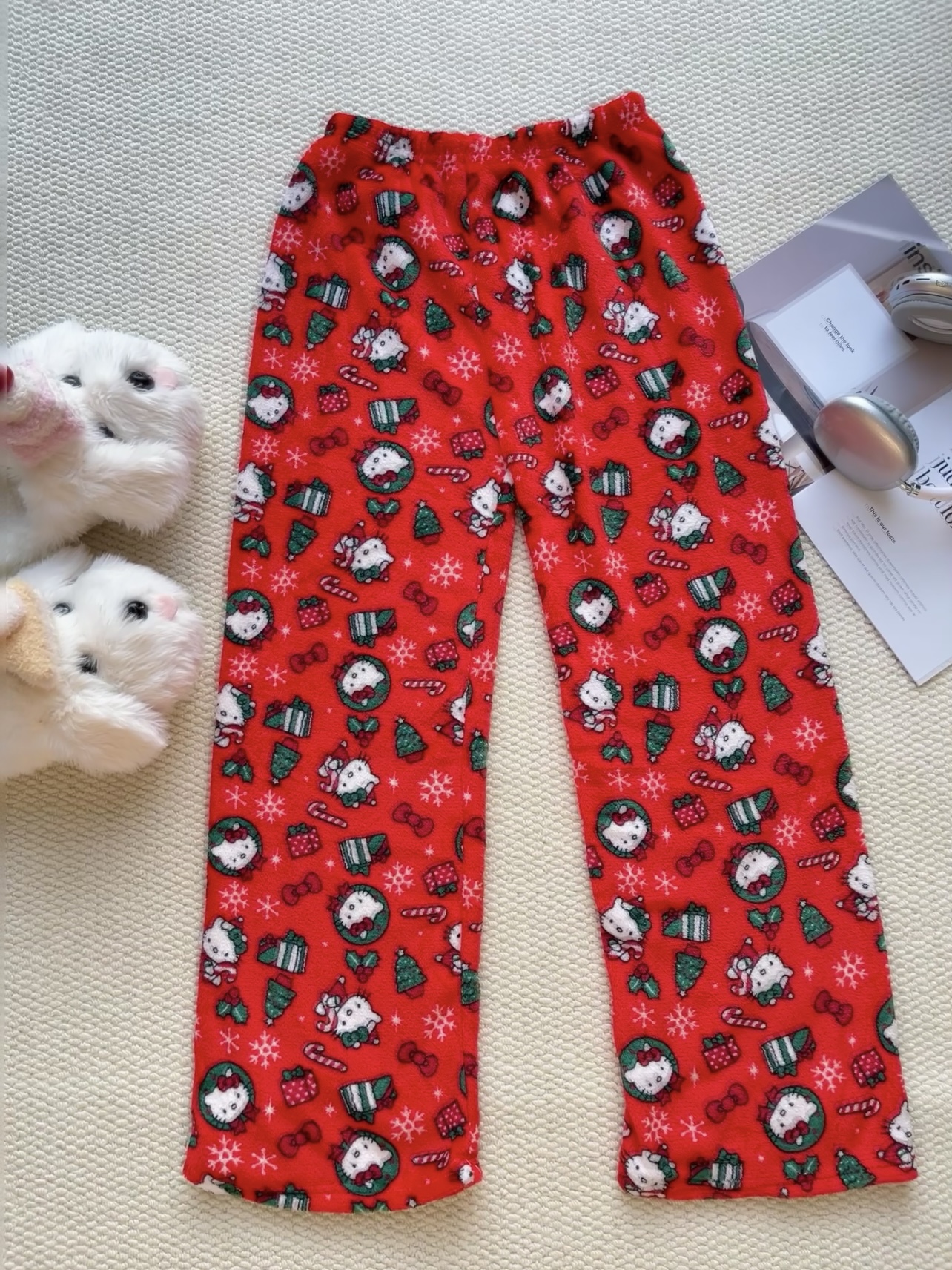 Hello Kitty & Spider-Man Fuzzy Pajama Pants