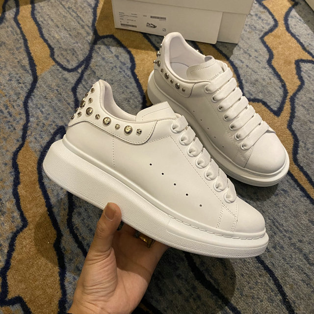  McQueen Studded Sneaker –  Cream White