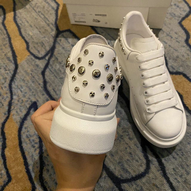  McQueen Studded Sneaker –  Cream White