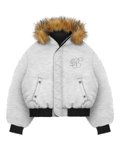 REAVEN BLACK FUR BOMBER JACKET