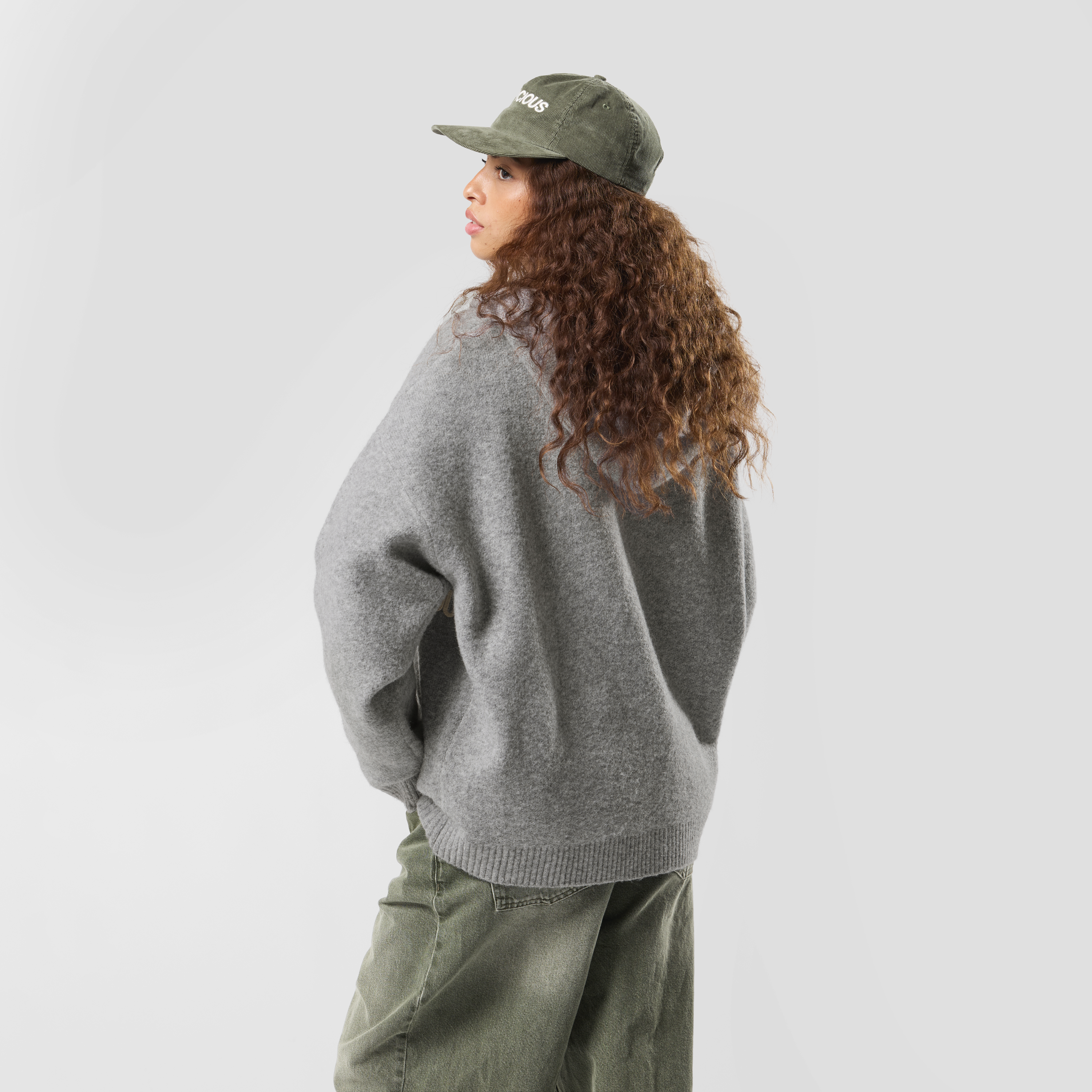 Winter1 / Core Knitted Zipped Hoodie - Heather Grey