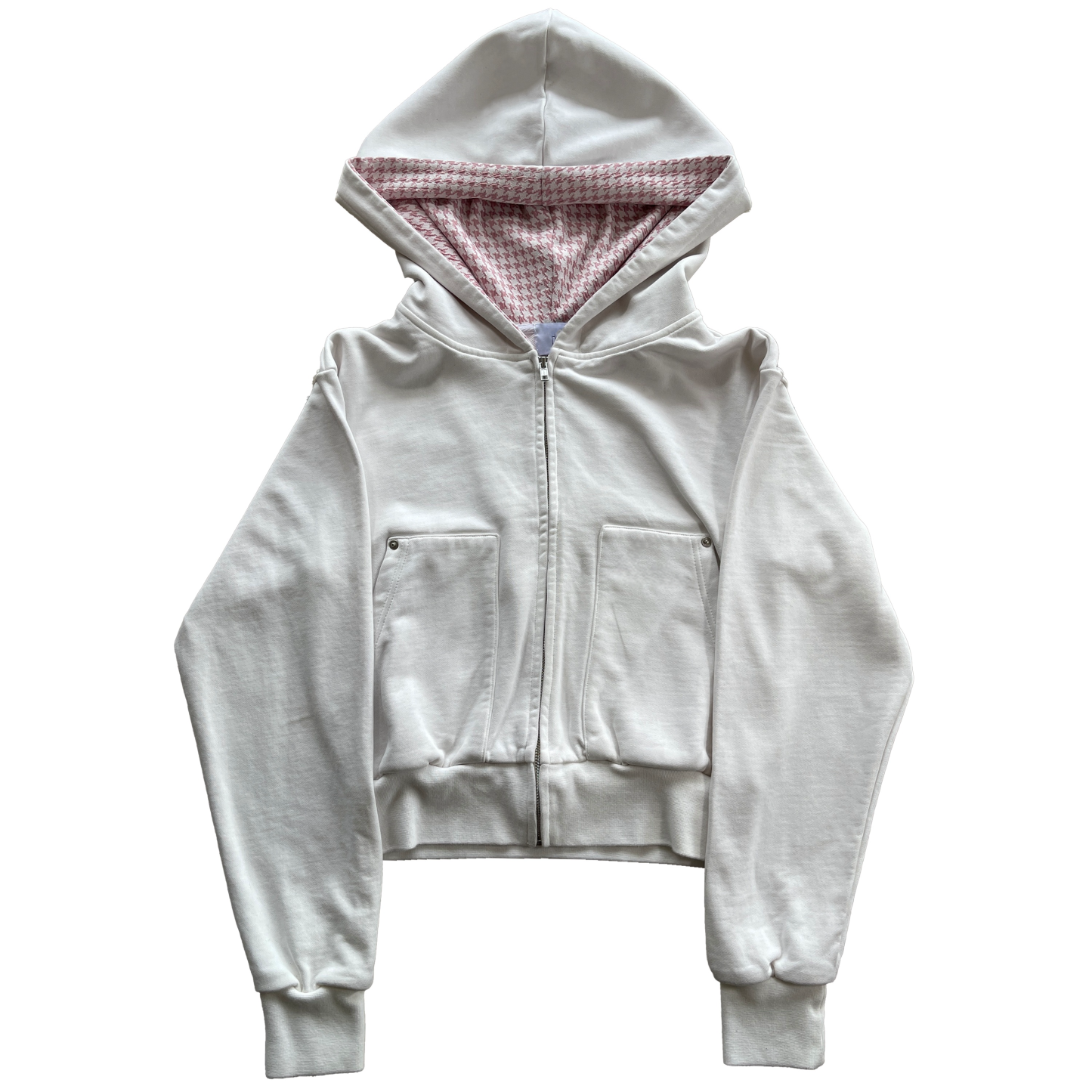 LAZY PLAID ZIP UP HOODIE