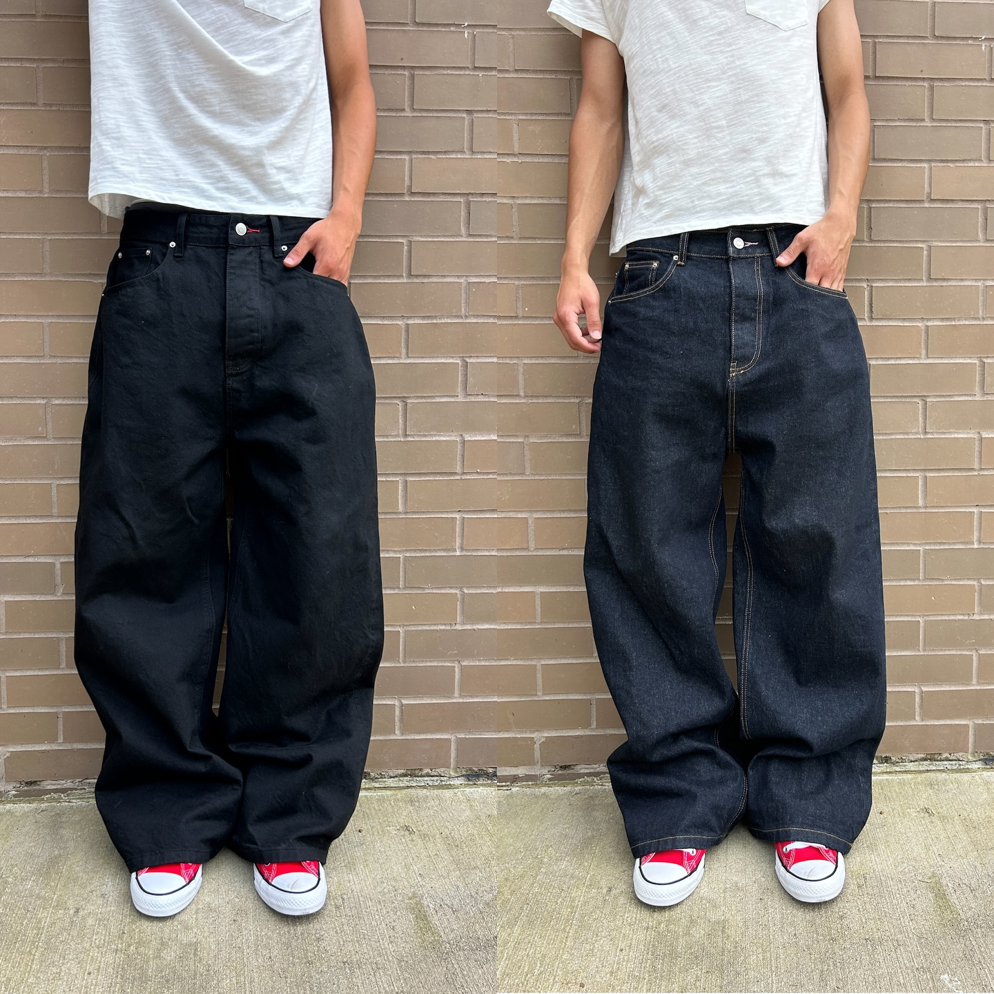 MULTI-POCKET BAGGY JEANS