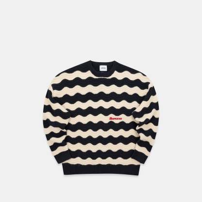 Winter3 / Essentials Knitted Wavy Sweat - Nightfall