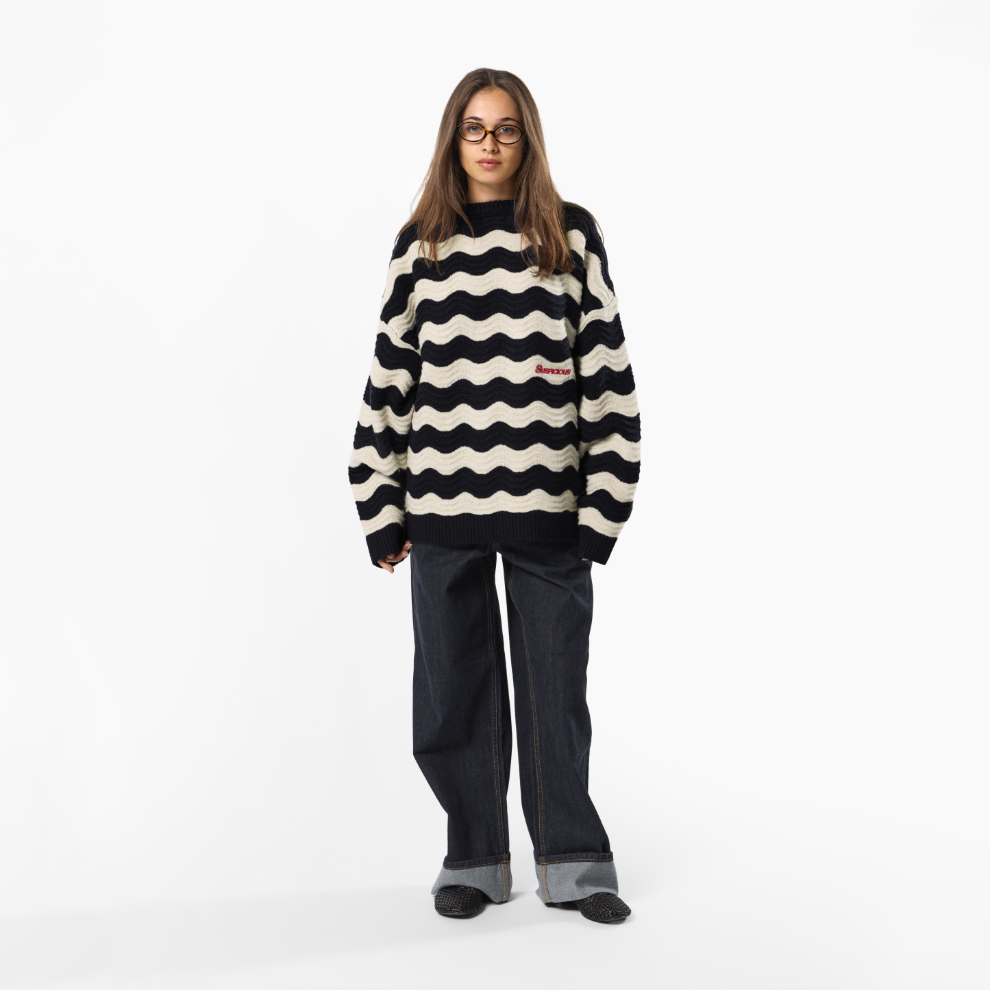 Winter3 / Essentials Knitted Wavy Sweat - Nightfall