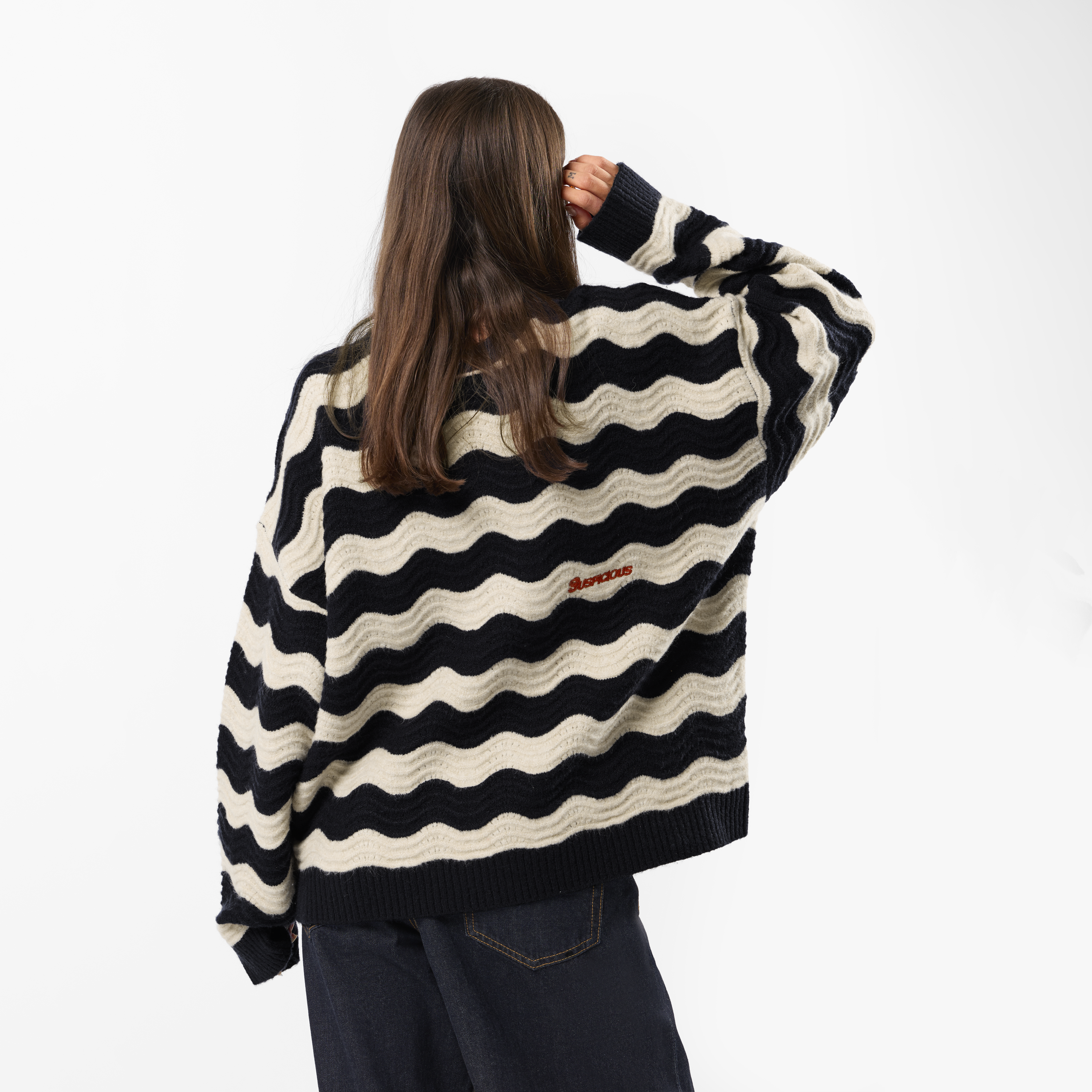 Winter3 / Essentials Knitted Wavy Sweat - Nightfall