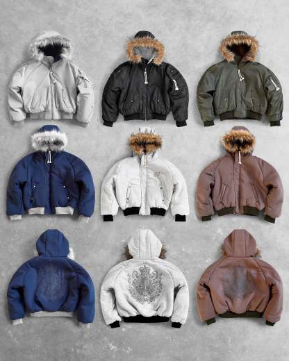 REAVEN BLACK FUR BOMBER JACKET