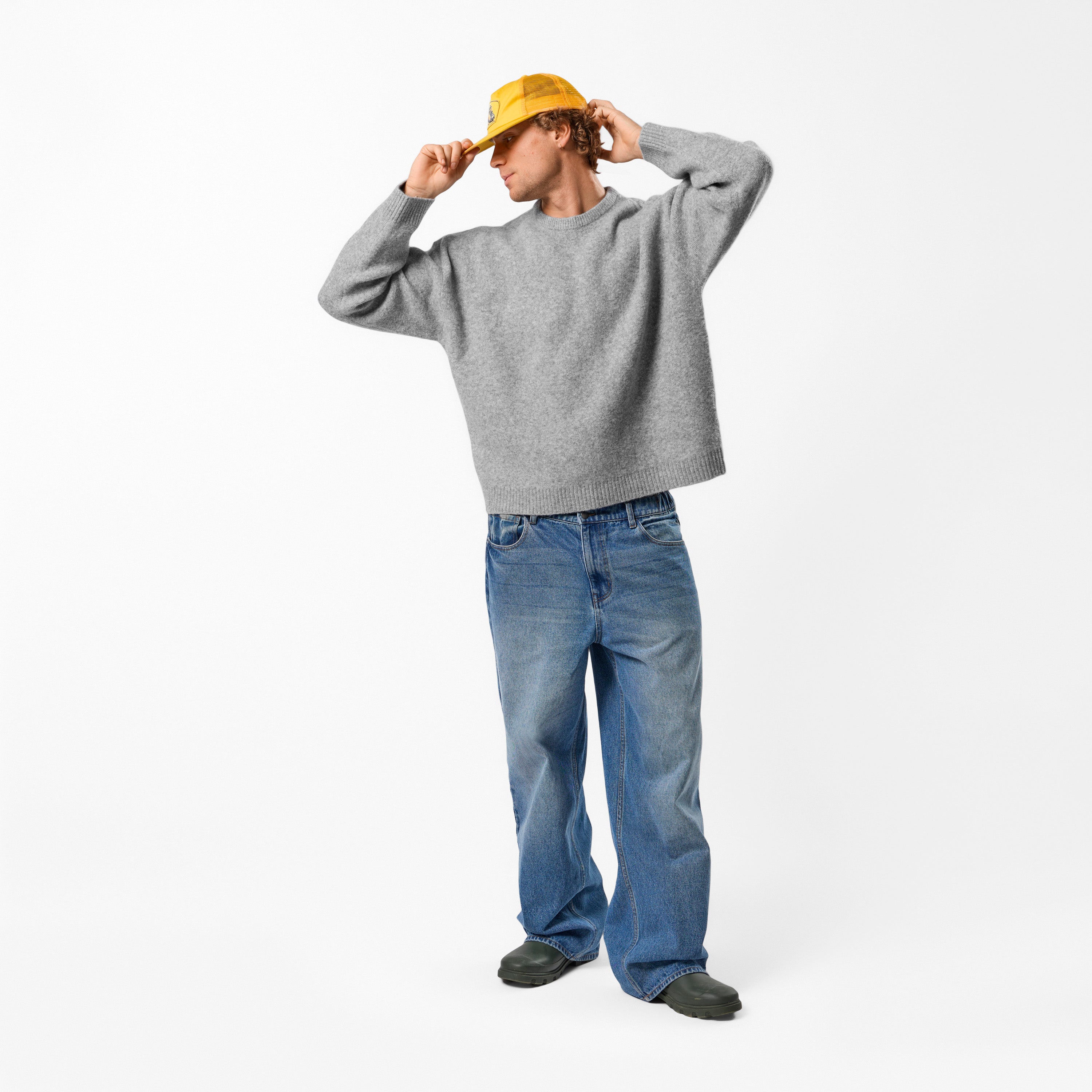 PL / Landscape Knitted Sweat - Heather Grey