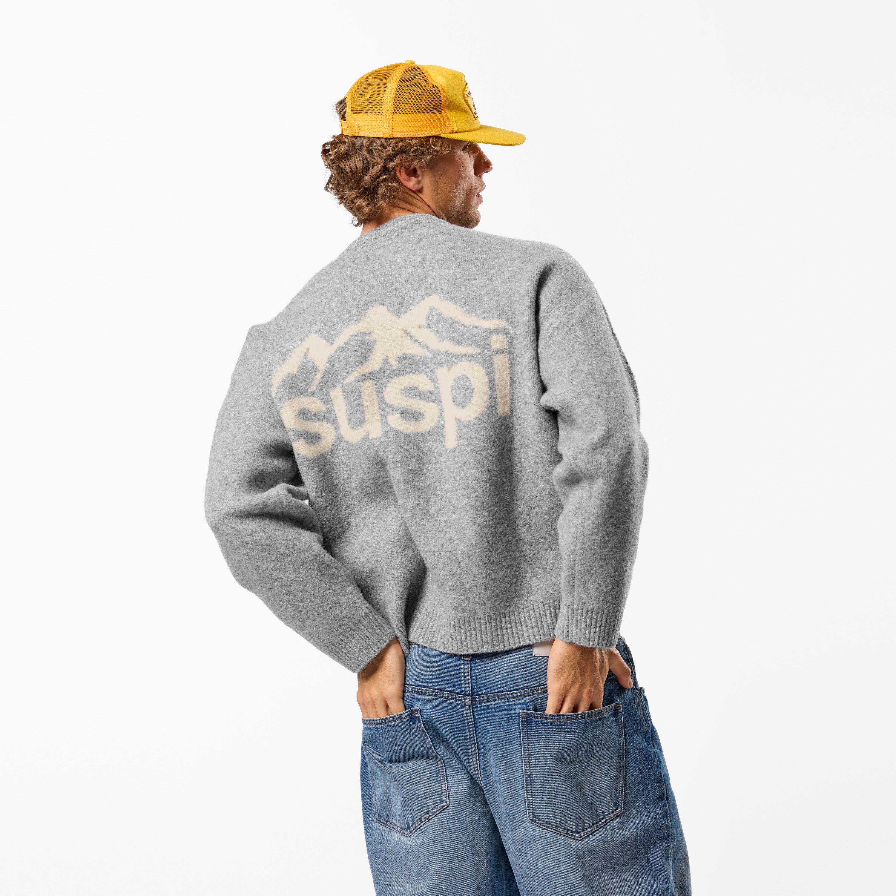 PL / Landscape Knitted Sweat - Heather Grey