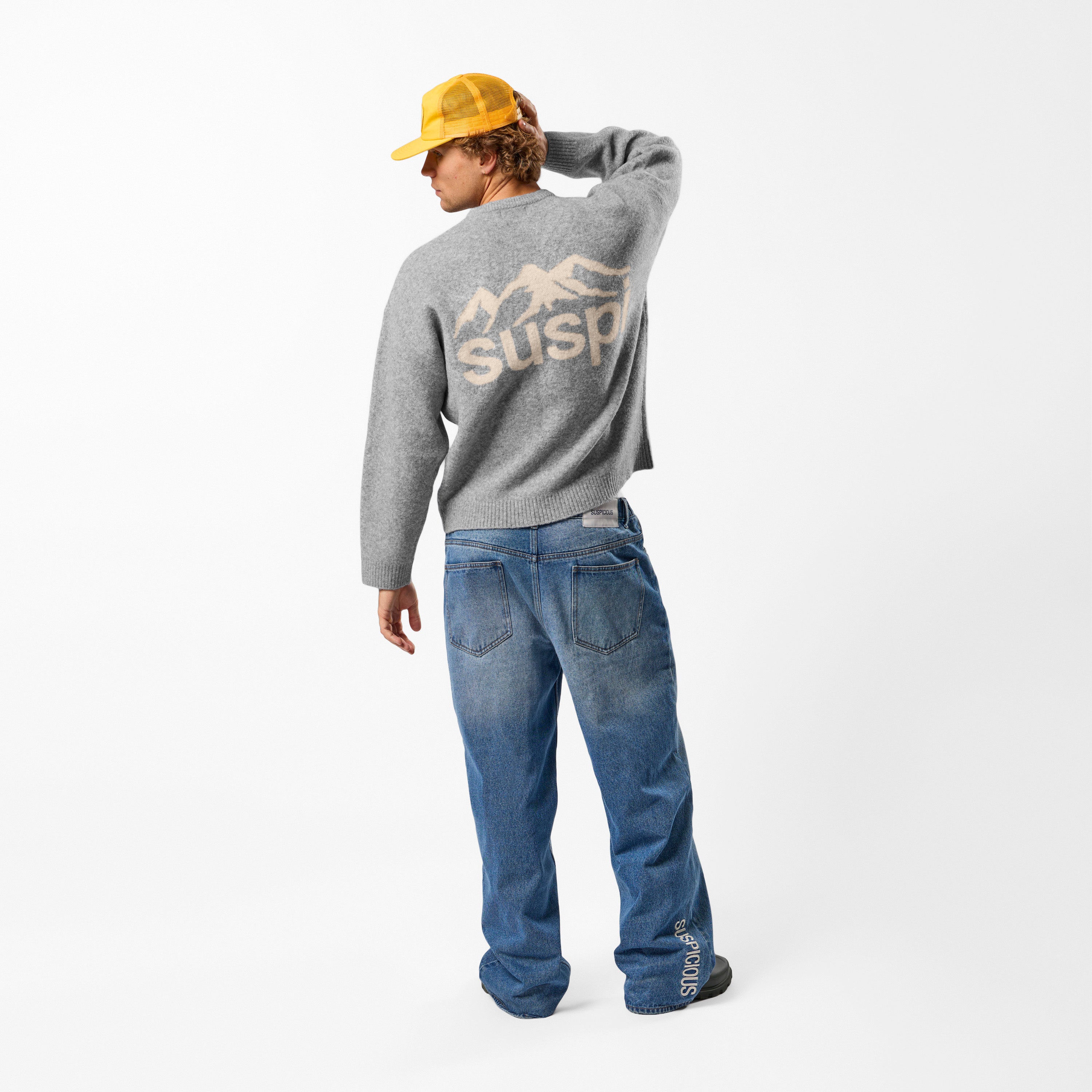 PL / Landscape Knitted Sweat - Heather Grey