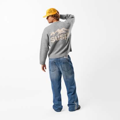 PL / Landscape Knitted Sweat - Heather Grey