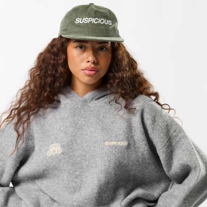 Winter1 / Landscape Knitted Hoodie - Heather Grey