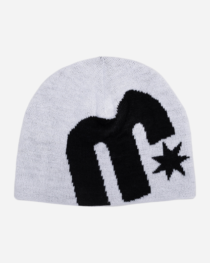 M STAR BEANIE WHITE