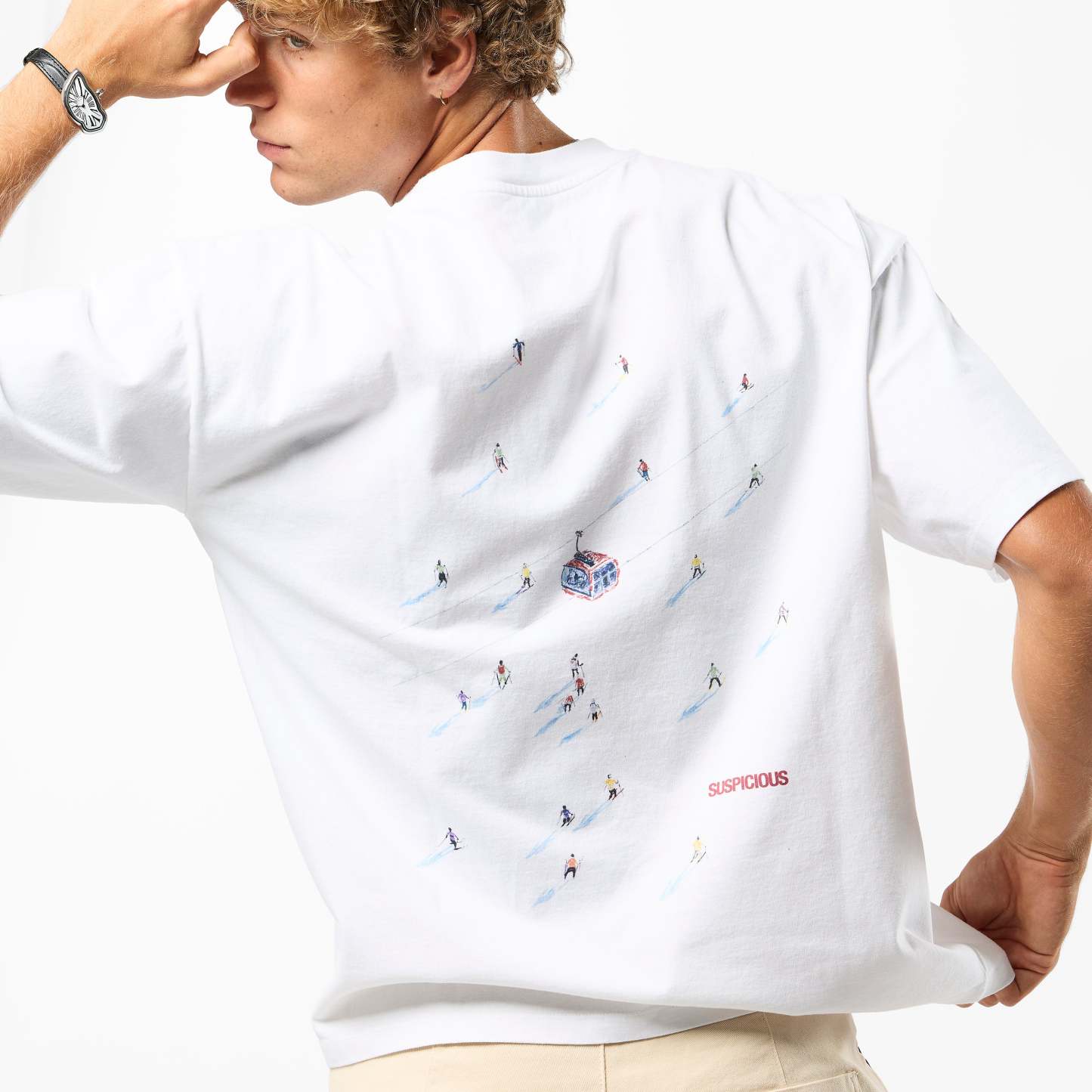 Winter1 / The Skier Tee - White