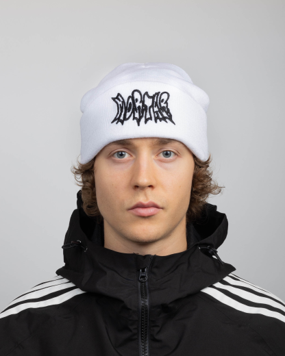 LOGO BEANIE WHITE