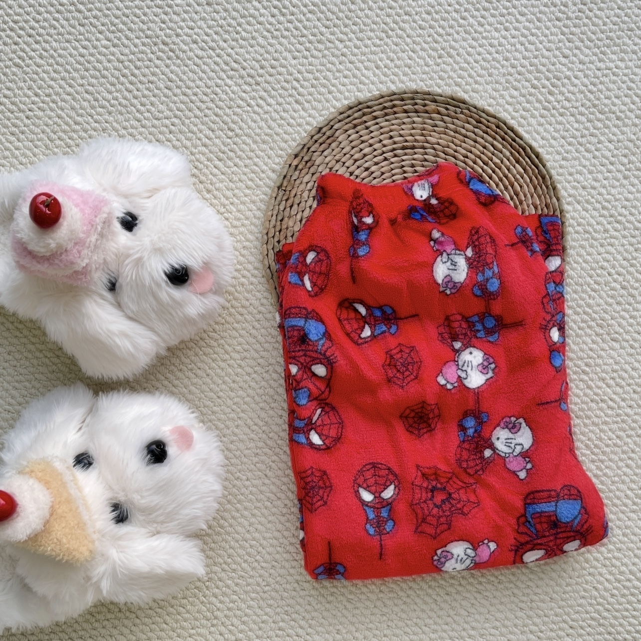 Hello Kitty & Spider-Man Fuzzy Pajama Pants