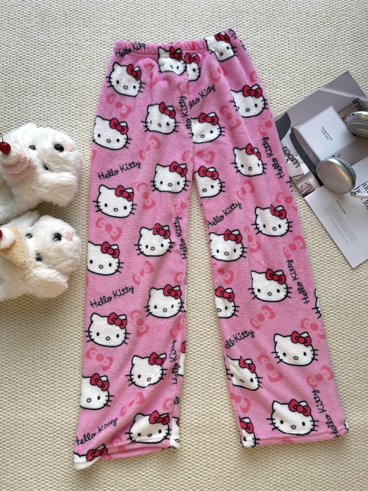 Hello Kitty & Spider-Man Fuzzy Pajama Pants