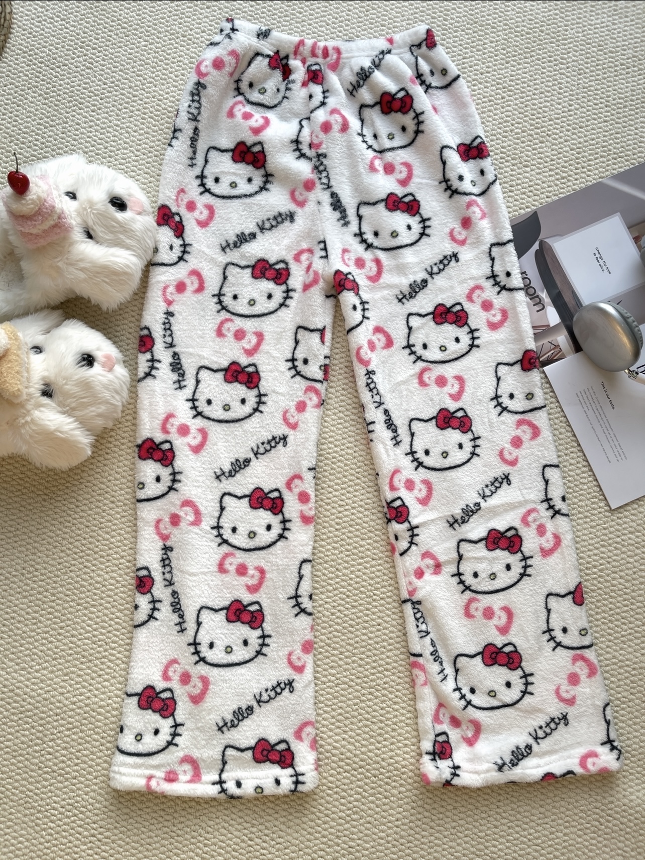 Hello Kitty & Spider-Man Fuzzy Pajama Pants