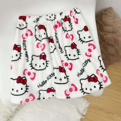Hello Kitty Women Pajama Shorts Stretch Strip Sleepwear Pj Bottoms Sleep Shorts