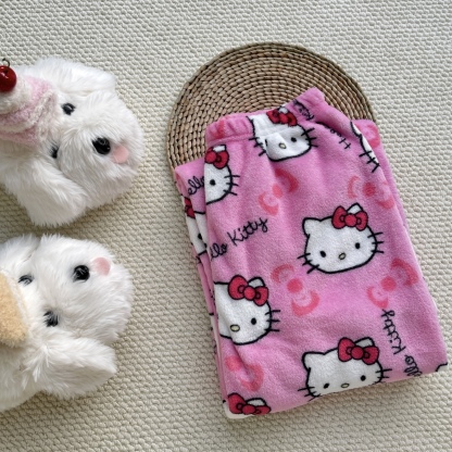 Hello Kitty & Spider-Man Fuzzy Pajama Pants