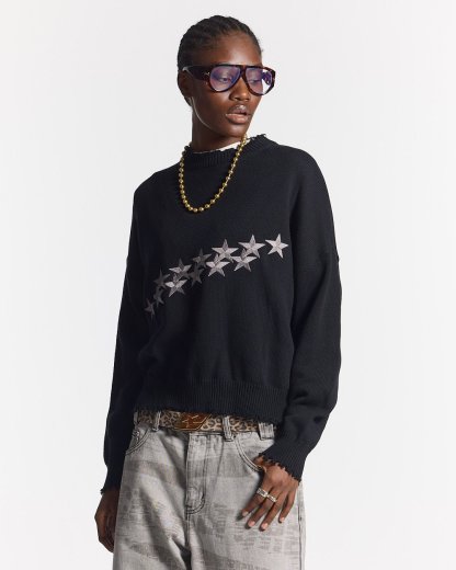 STARS KNIT BLACK