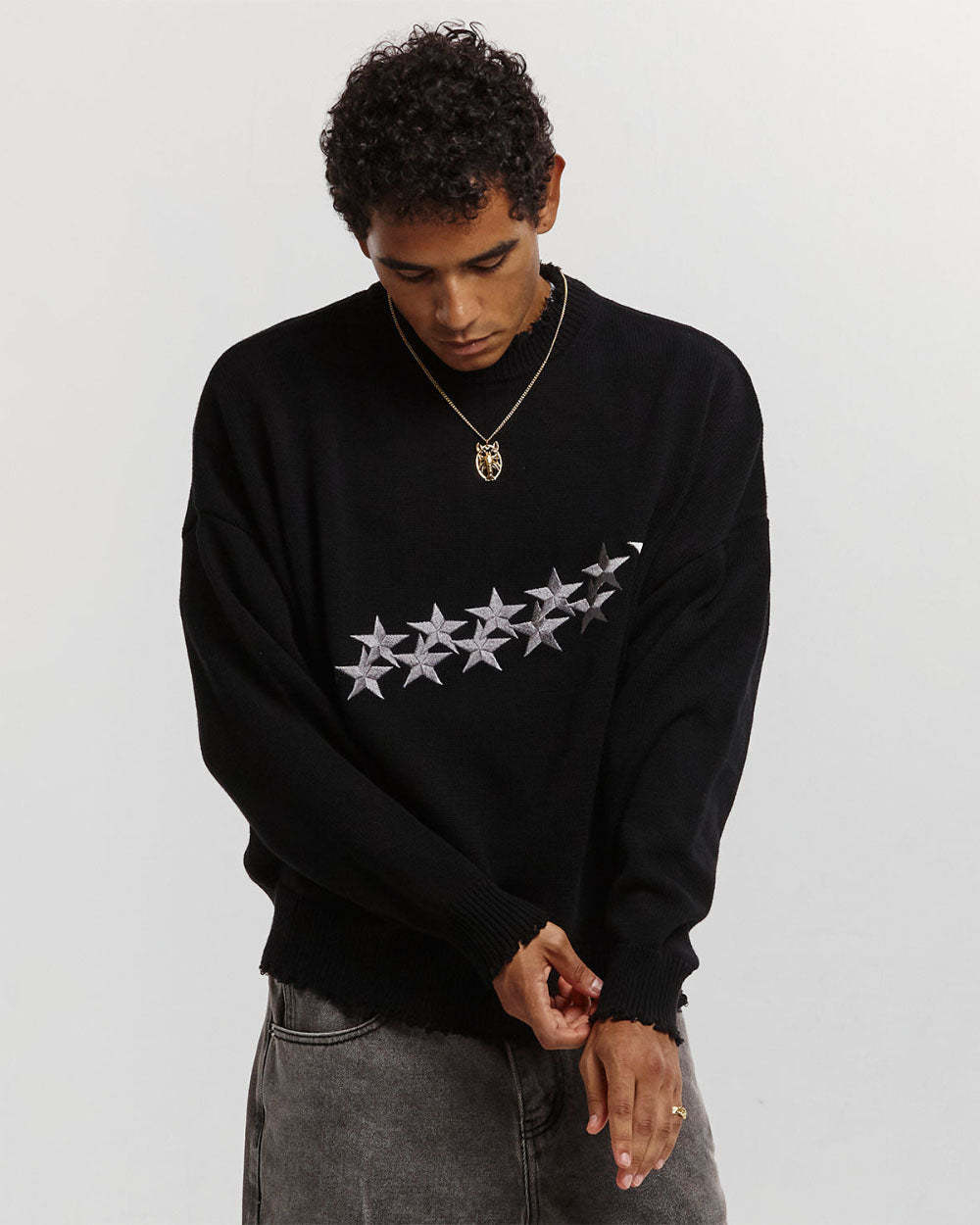 STARS KNIT BLACK