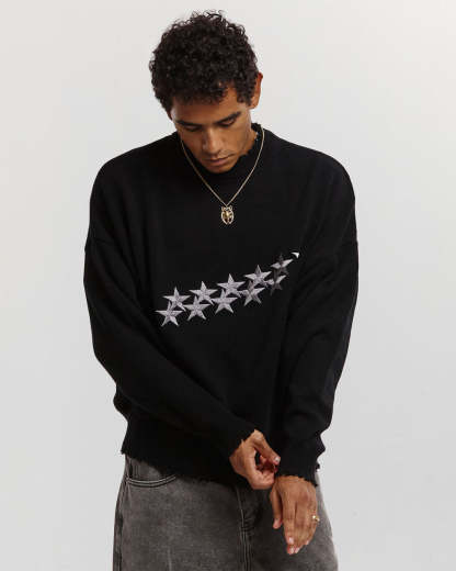 STARS KNIT BLACK
