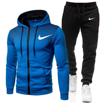 Casual Long Sleeve Men's Sports Suit-OSI