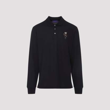  PURPLE LABEL Long Sleeve Polo Bear Cardigan-OSI