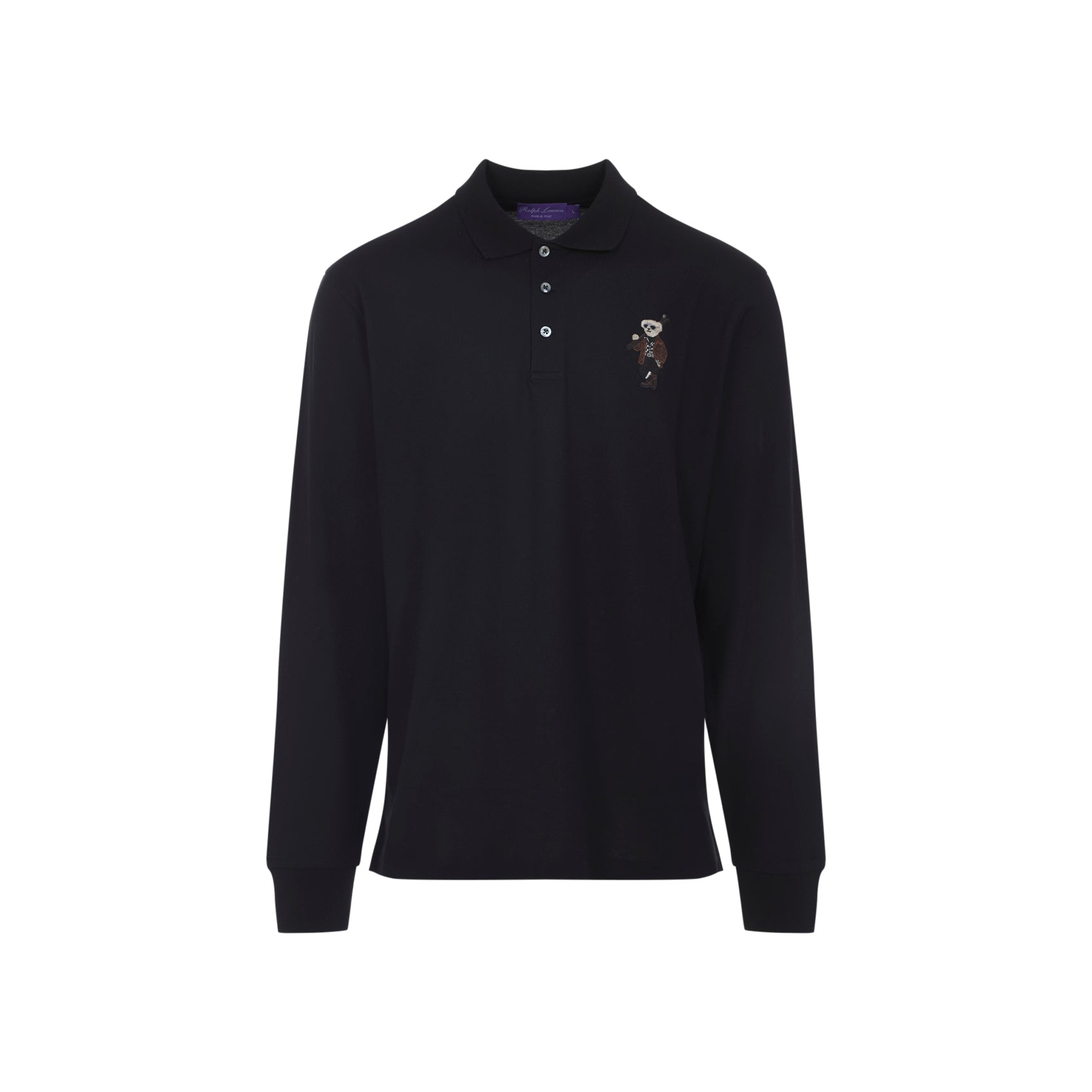  PURPLE LABEL Long Sleeve Polo Bear Cardigan-OSI