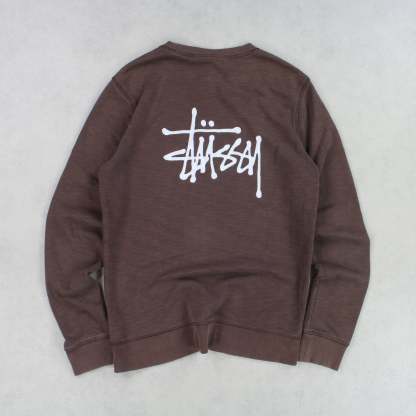 SUPER RARE 2000s Stüssy Sweatshirt Brown-OSI
