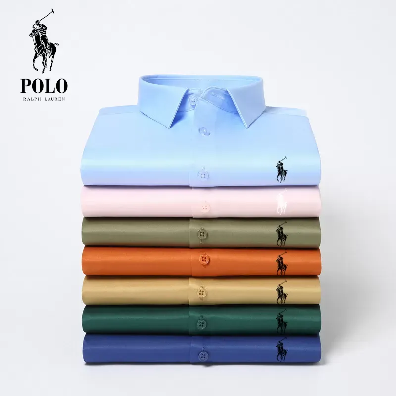 Men's Cotton Basic Denim Long Sleeve Shirt-OSI