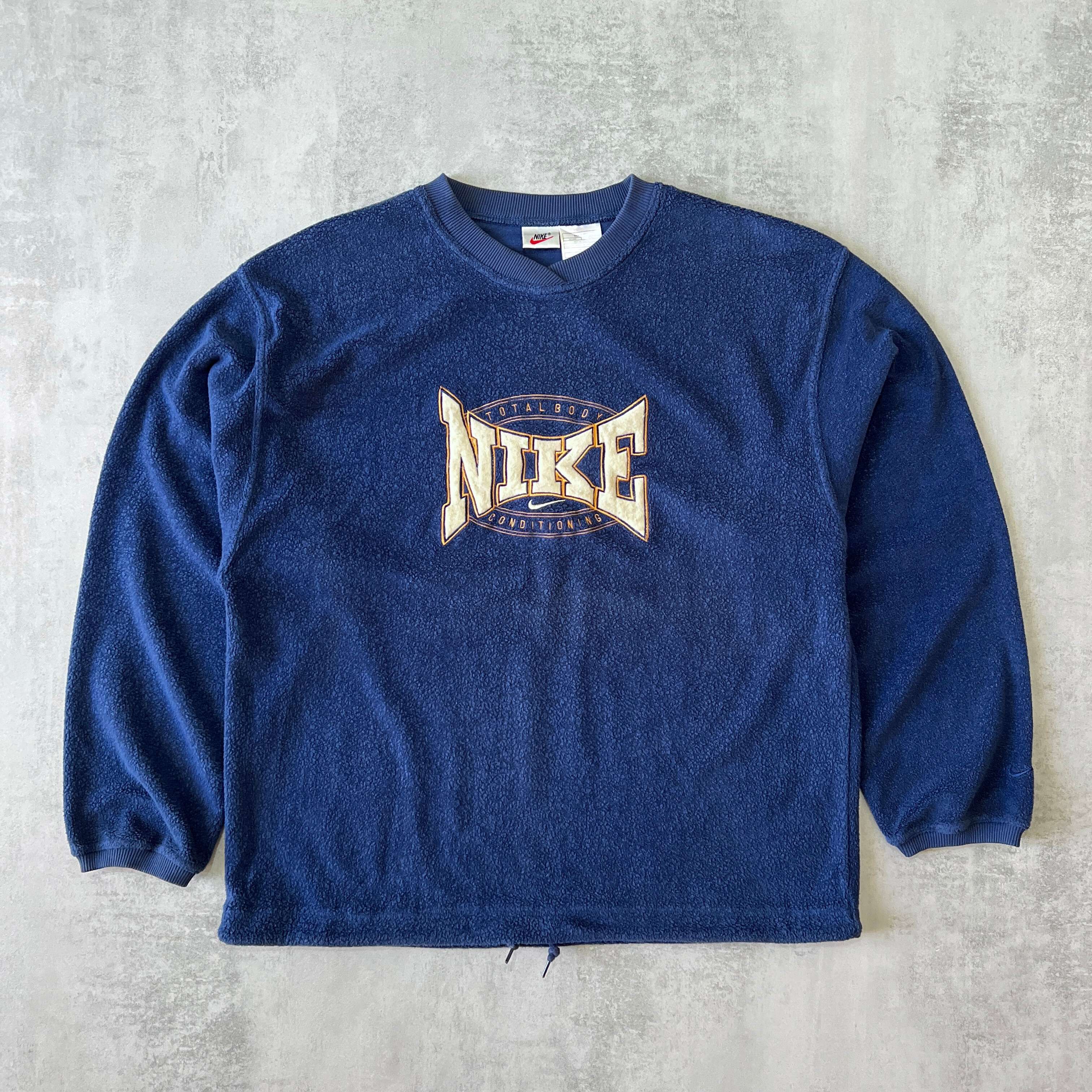 RARE 1990s embroidered sweatshirt fleece-OSI