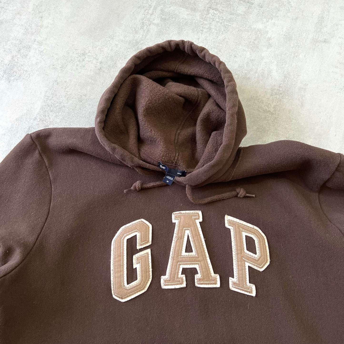 Gap 2000s heavyweight embroidered hoodie-OSI