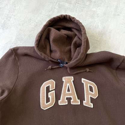 Gap 2000s heavyweight embroidered hoodie-OSI