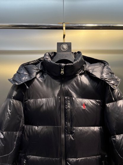Polo Ralph Lauren Black Shiny Down Puffer Jacket