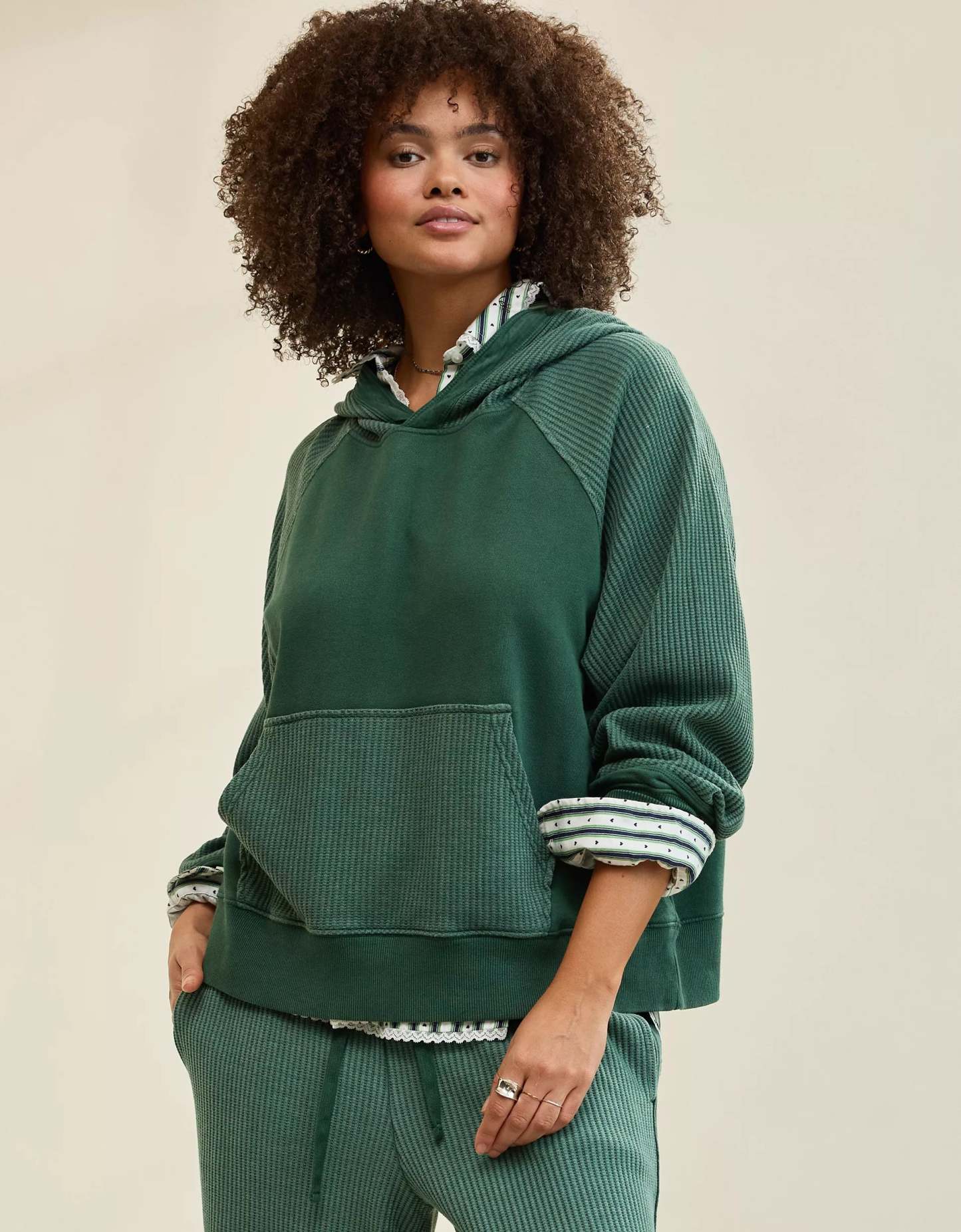 Essential Waffle Hoodie & Trouser Set-OSI
