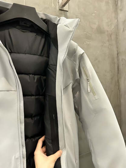  macai men's insulated jacket white ski and snowboard jacket-OSI