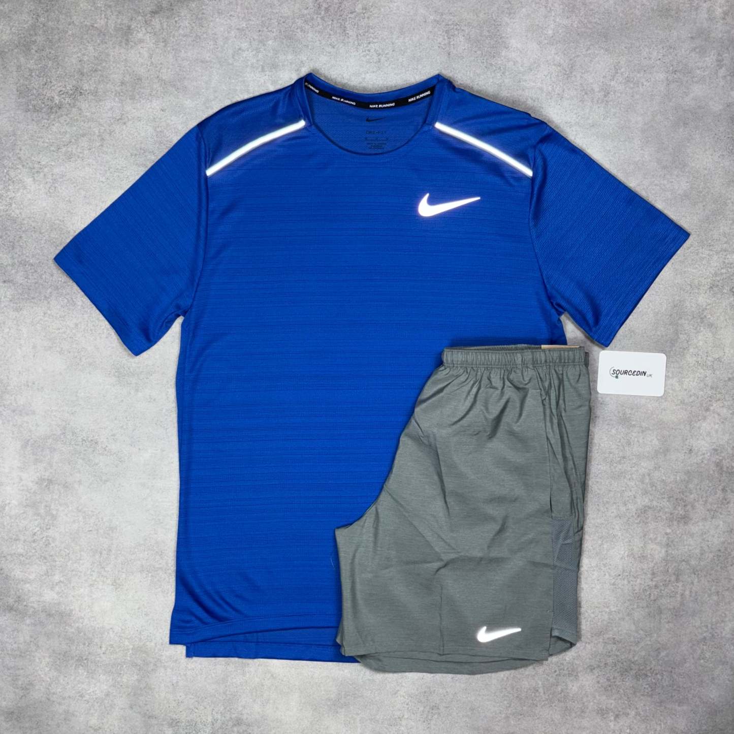 Miler 1.0 T-Shirt Royal Blue & Grey/Black 7” Challenger/Flex Shorts Set-OSI