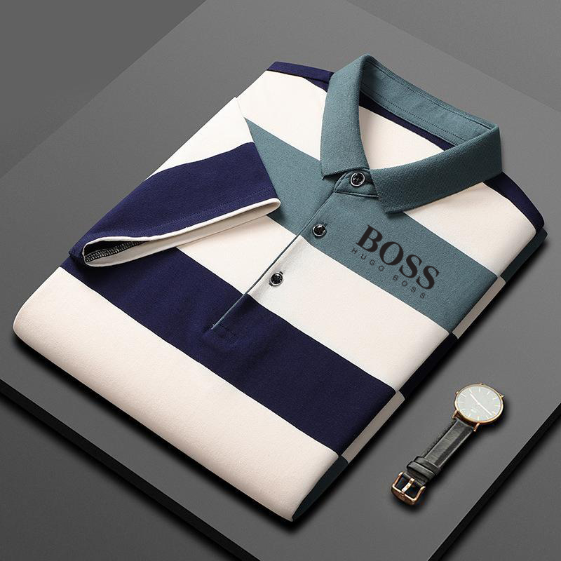 Men's high-end striped cotton T-shirt-OSI