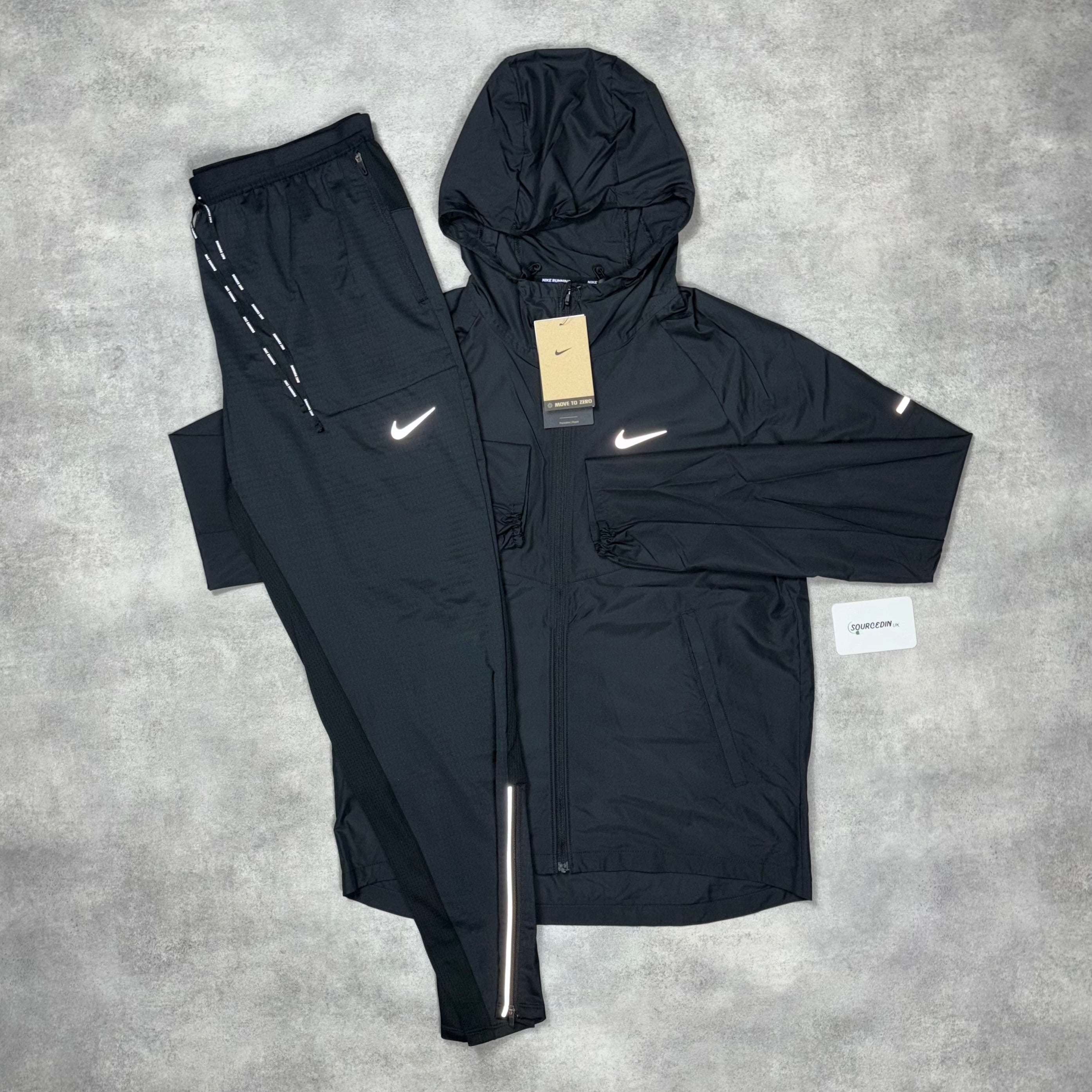 Repel Miler Windrunner Black & Black Phenom Bottoms Set-OSI