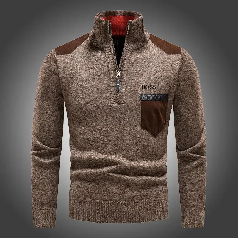 Suéter grosso masculino com gola alta-OSI