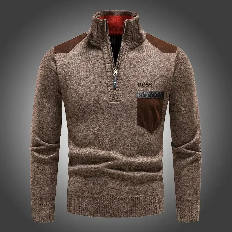 Suéter grosso masculino com gola alta-OSI