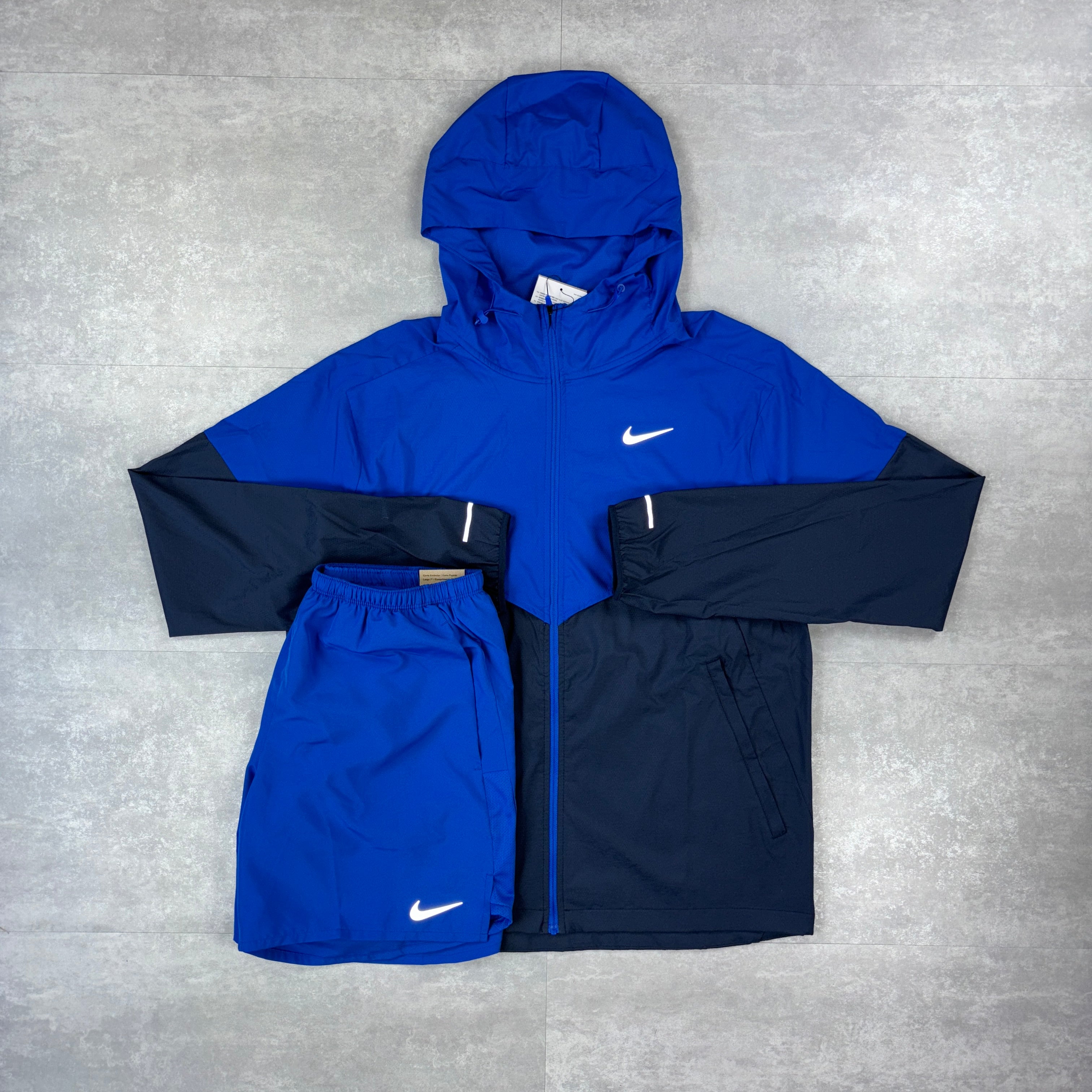 Royal Blue Windbreaker Set & Royal Blue Challenger Shorts Set-OSI