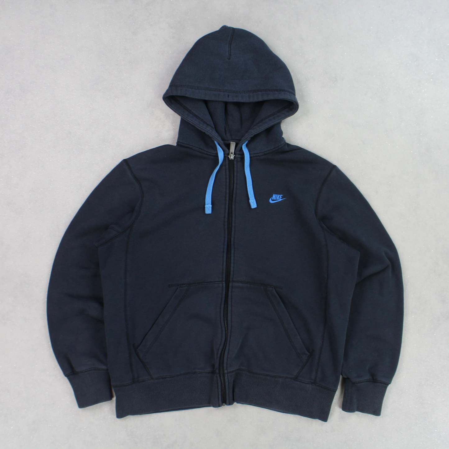 2000s  Zip Up Hoodie Black-OSI