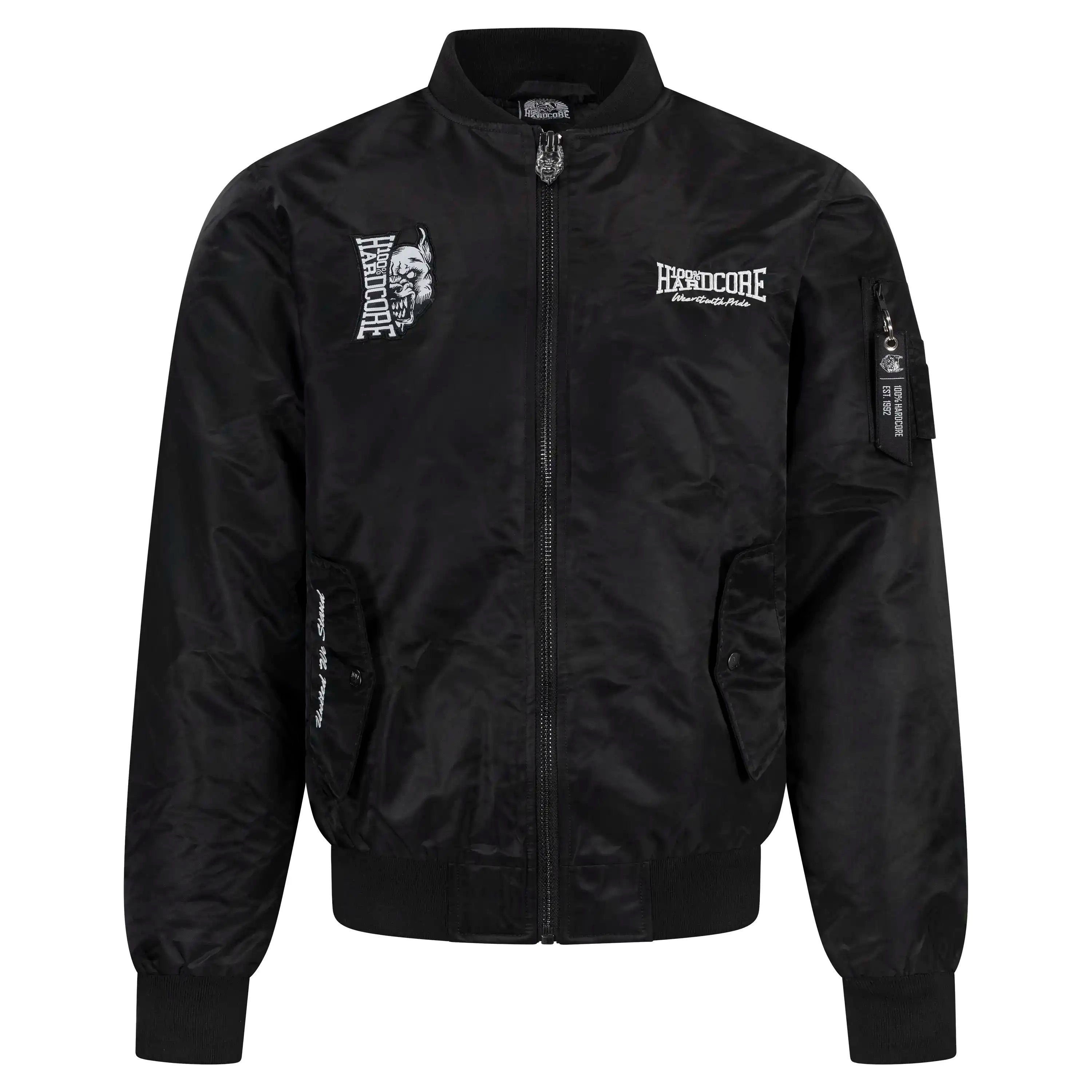 100% Hardcore Bomberjacket Branded Rage Black-OSI