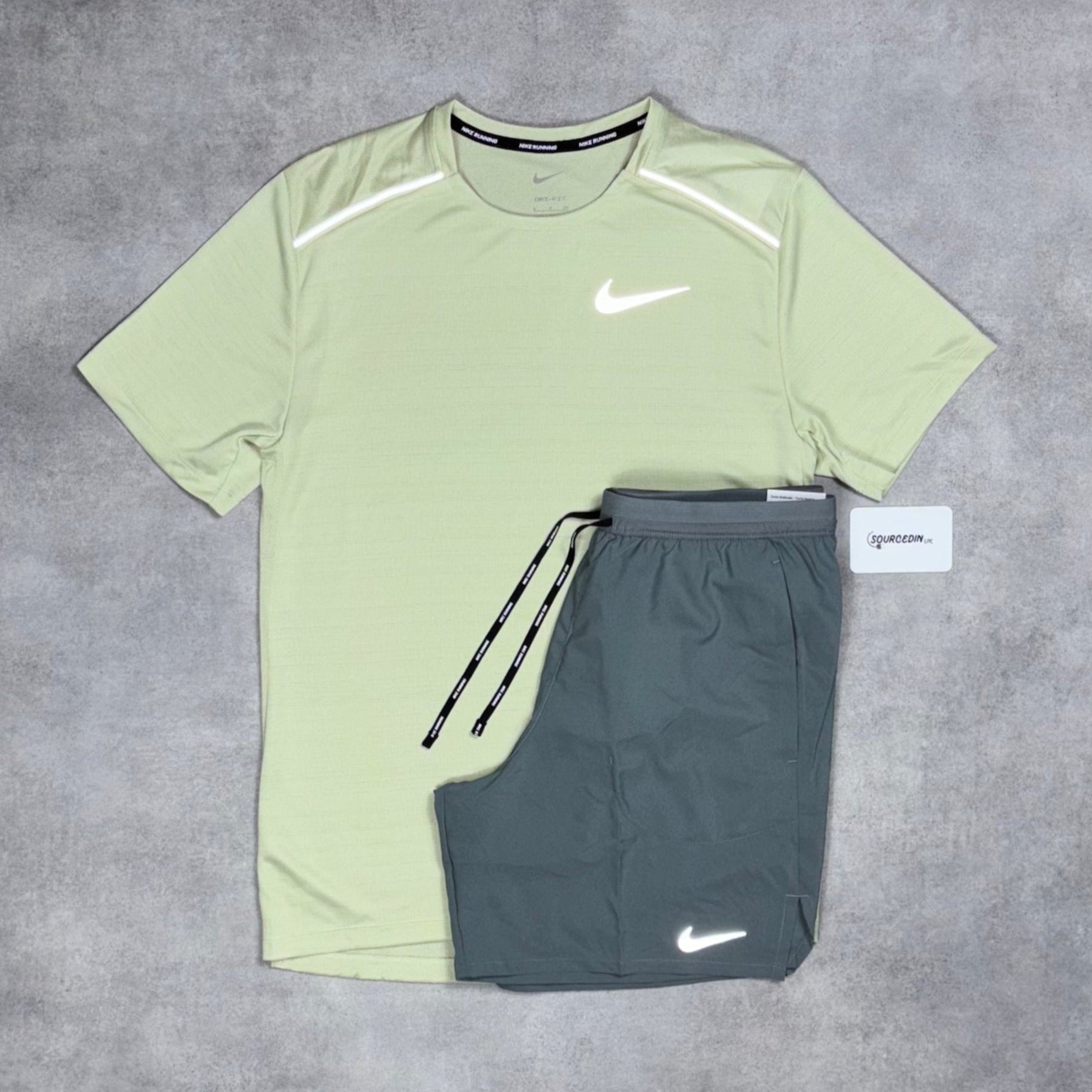 Miler T-Shirt Olive Aura & Grey/Black 7" Flex/Challenger Short Set-OSI